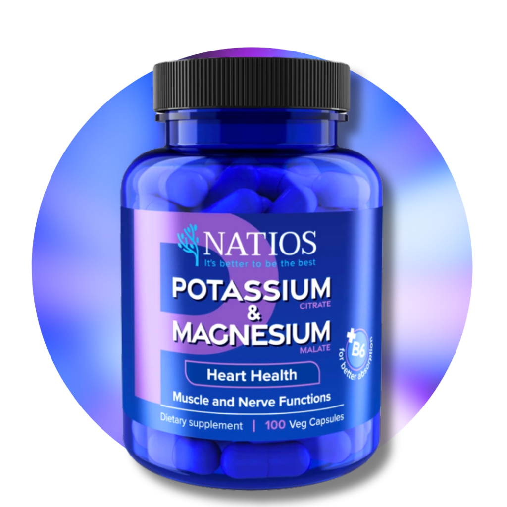Potassium & Magnesium, Draslík citrát a horčík malát, 100 kapsúl