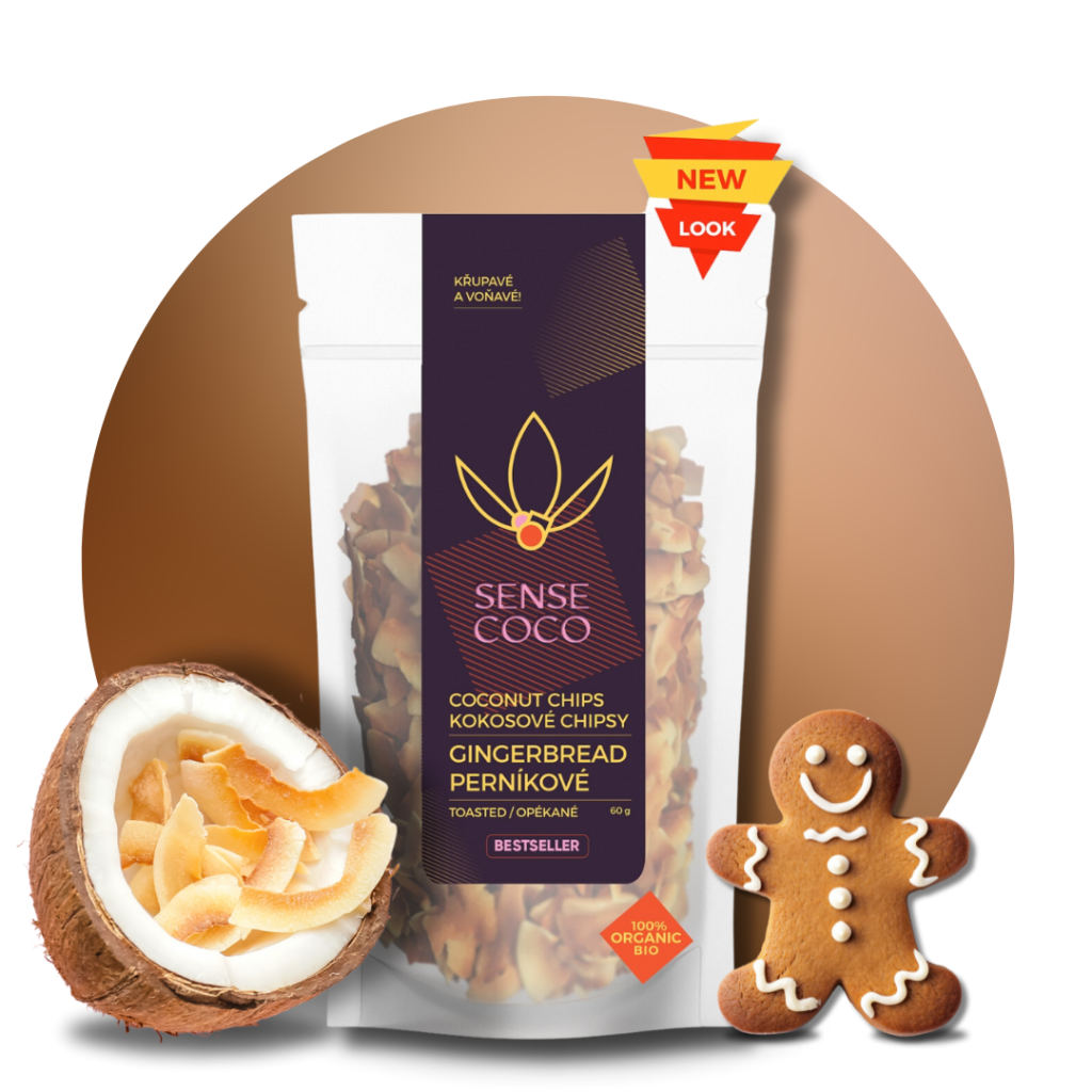 BIO kokosové chipsy perníkové, 60 g