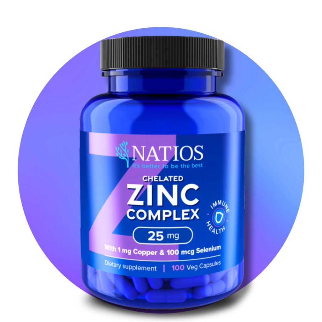 Zinc Chelated Complex, zinok, selén a meď, 25 mg, 100 vegánskych kapsúl