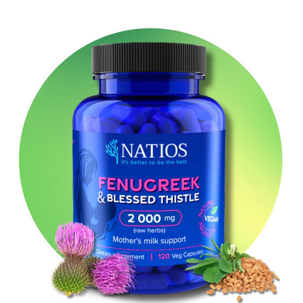Fenugreek & Blessed Thistle Extract, Senovka & Benedikt (pre dojčiace), 2000 mg, 120 kapsúl