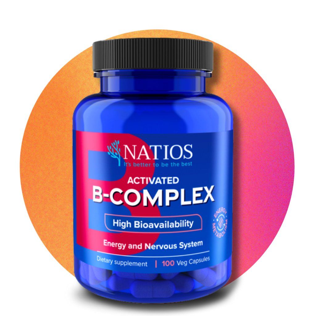 Activated B-Complex, Aktívne formy vitamínov B (+ horčík, vitamín C, Q10), 100 kapsúl