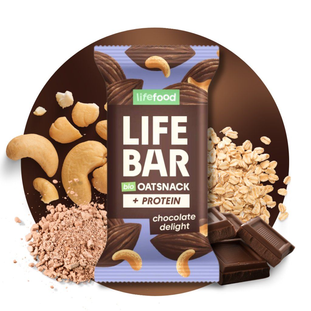 Tyčinka Lifebar Oat Snack proteínová čokoládová 40 g BIO