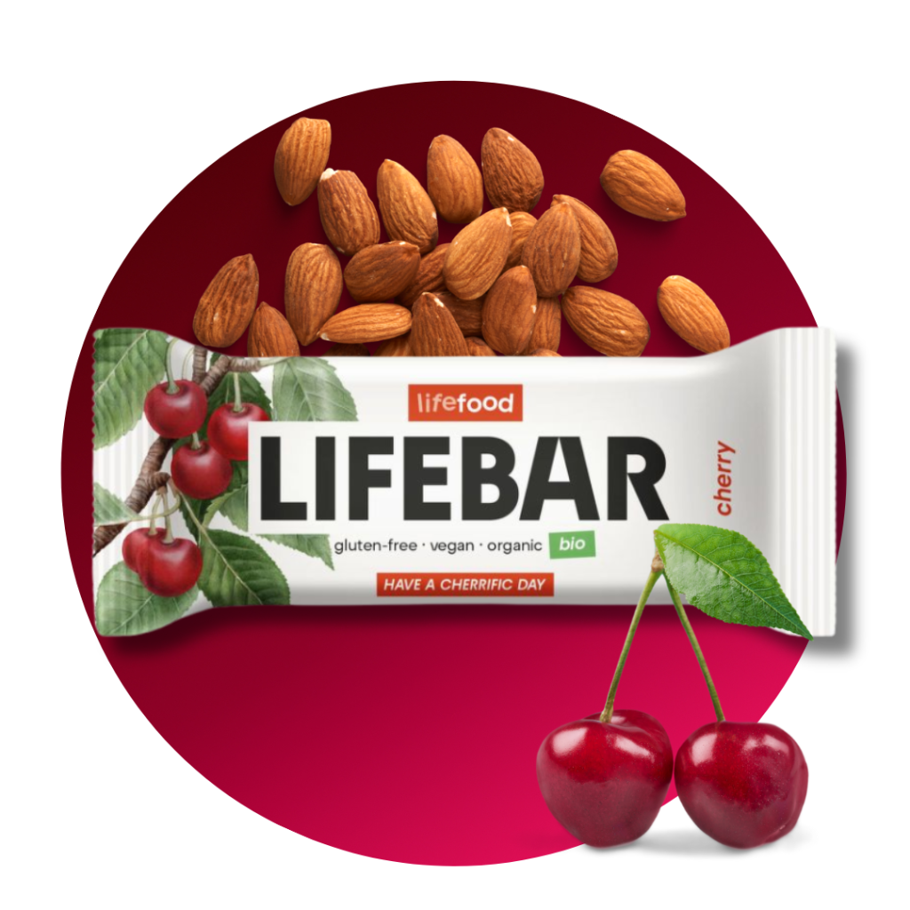 Tyčinka Lifebar višňovo-čerešňová RAW 40 g
