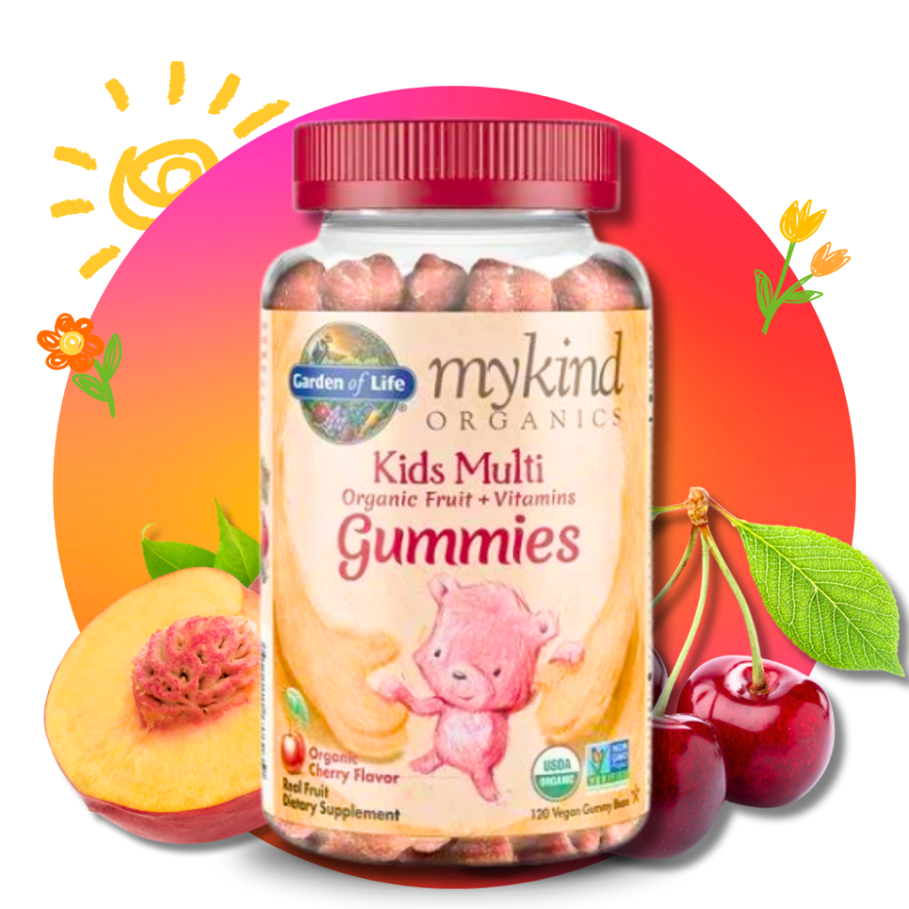 Mykind, Multivitamín pre deti, čerešňa, 120 gumových cukríkov