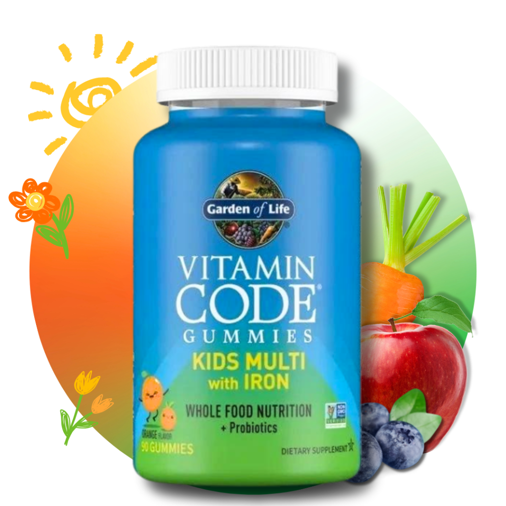 Multivitamín pre deti so železom (Vitamin Code Kids Multi Plus Iron), 90 gumených cukríkov