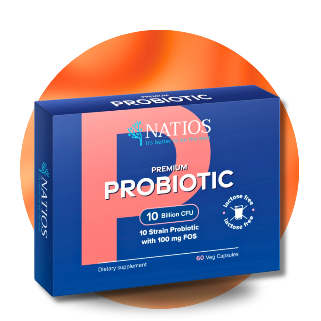 Premium Probiotic, Probiotiká s FOS, 10 miliárd CFU, 10 kmeňov, 60 veg kapsúl